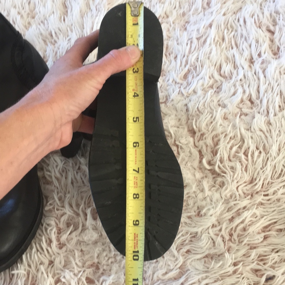 🎩VTG 90s Brass Plum leather moto booties - Picture 5 of 8